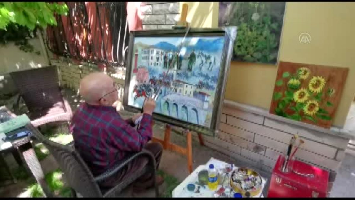 Ressam Çeşmeci den, Kaymakam İbrahim Ethem Akıncı anısına tablo
