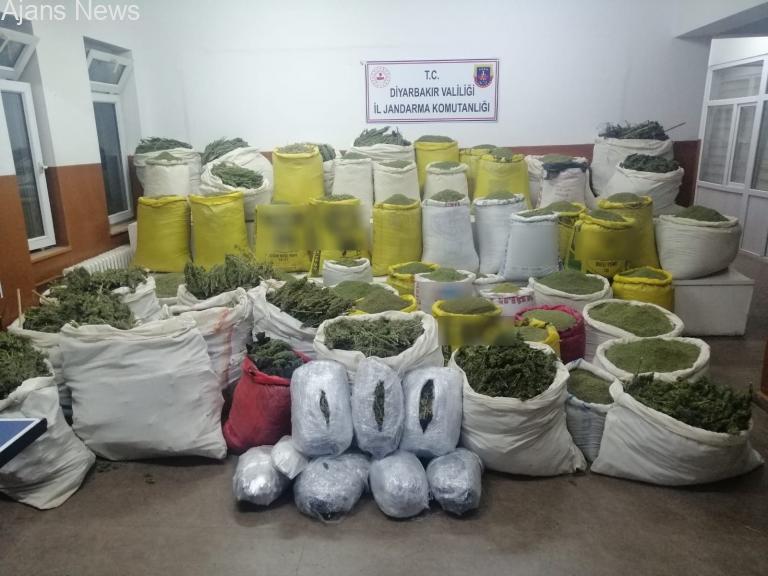 Lice’de 2 Tona Yakın Uyuşturucu madde ele geçirildi