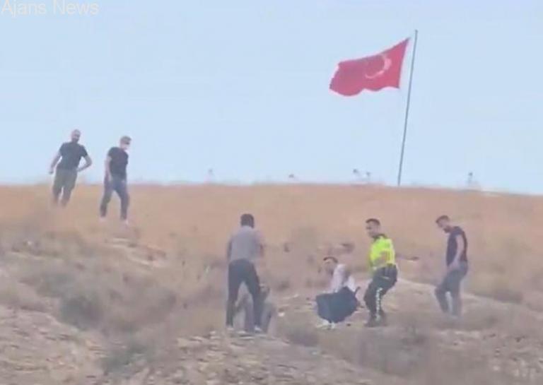 Türk bayrağını indirmeye çalışan kişi tutuklandı