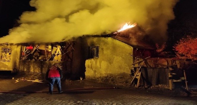 BİNGÖL’DE SOBADAN ÇIKAN KIVILCIM EVİ YAKTI