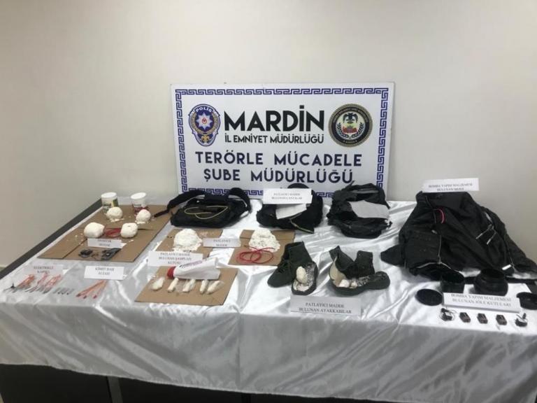 Spor çantasına gizlenmiş patlayıcı madde ele geçirildi