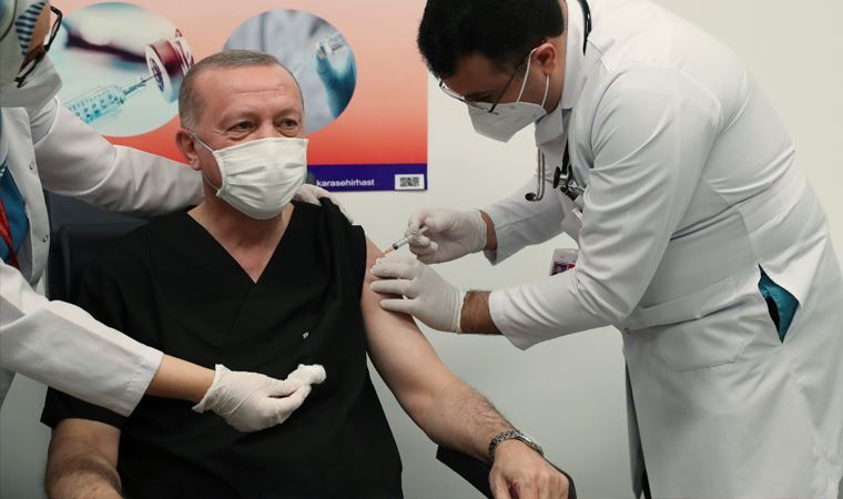 Cumhurbaşkanı Erdoğan, koronavirüs aşısının ikinci dozunu yaptırdı