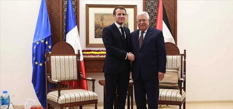 Macron, Filistin Devlet Başkanı Abbas ile görüştü