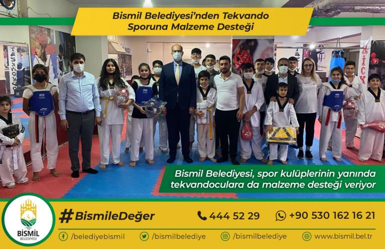 Bismil Belediyesi’nden Tekvando Sporuna Malzeme Desteği