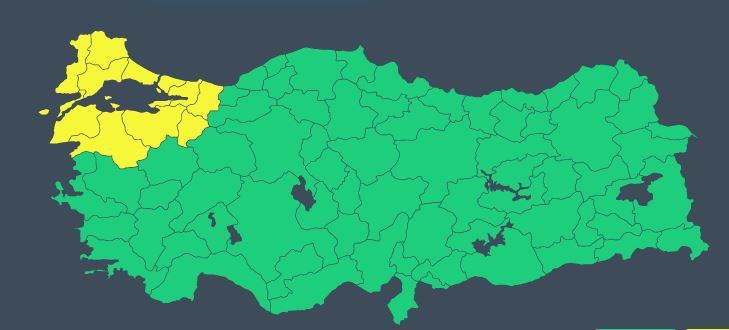 Meteorolojiden 11 il için sarı kodlu uyarı!
