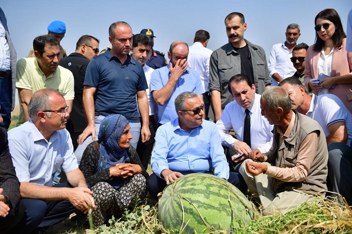 Diyarbakır’da 30 bin dekarda 121 ton karpuz hasadı