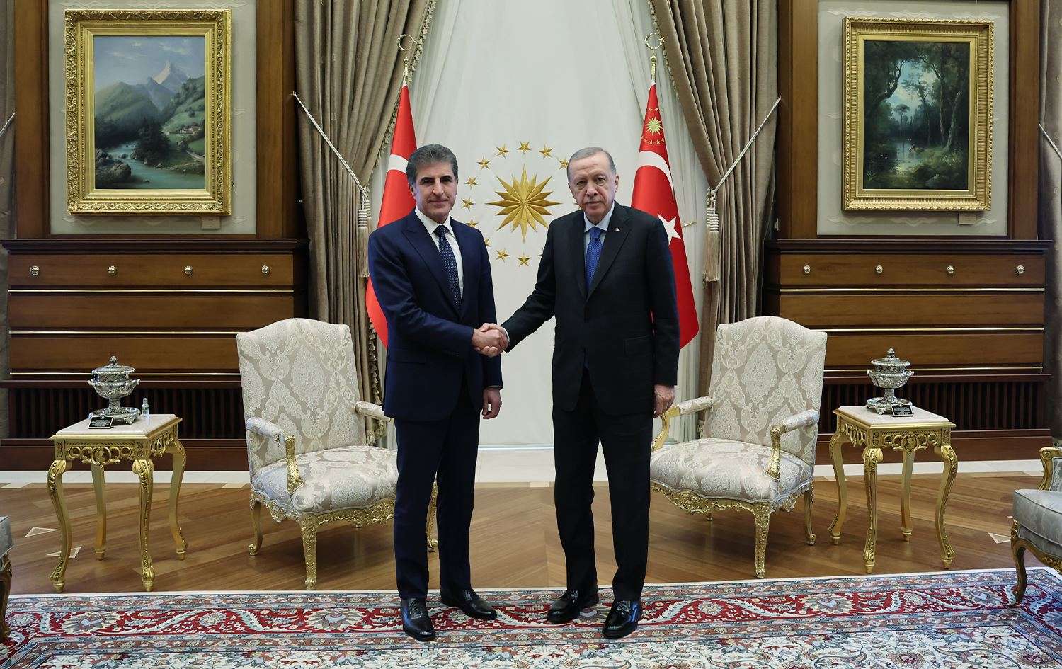 Neçirvan Barzani ile Cumhurbaşkanı Erdoğan bir araya geldi