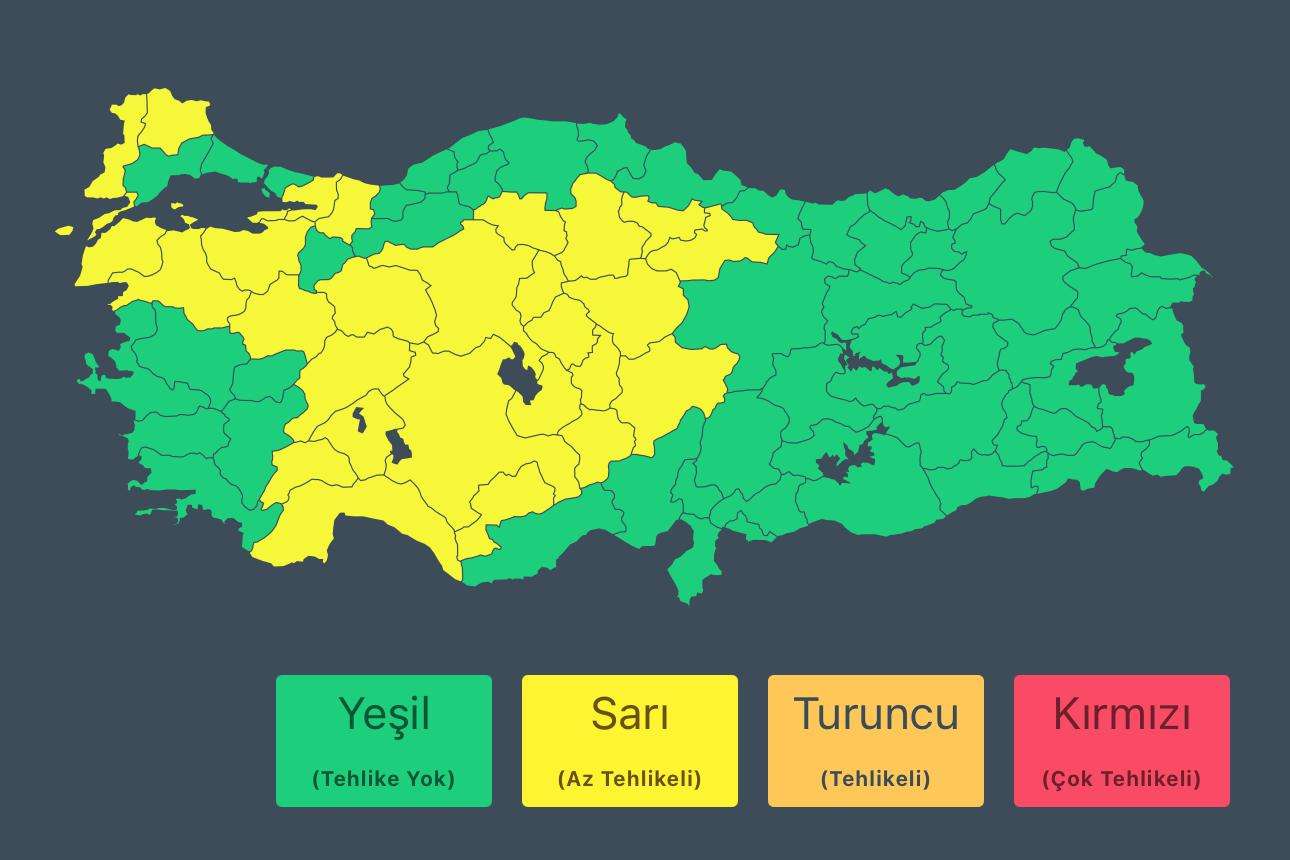 28 ile sarı kodlu uyarı!