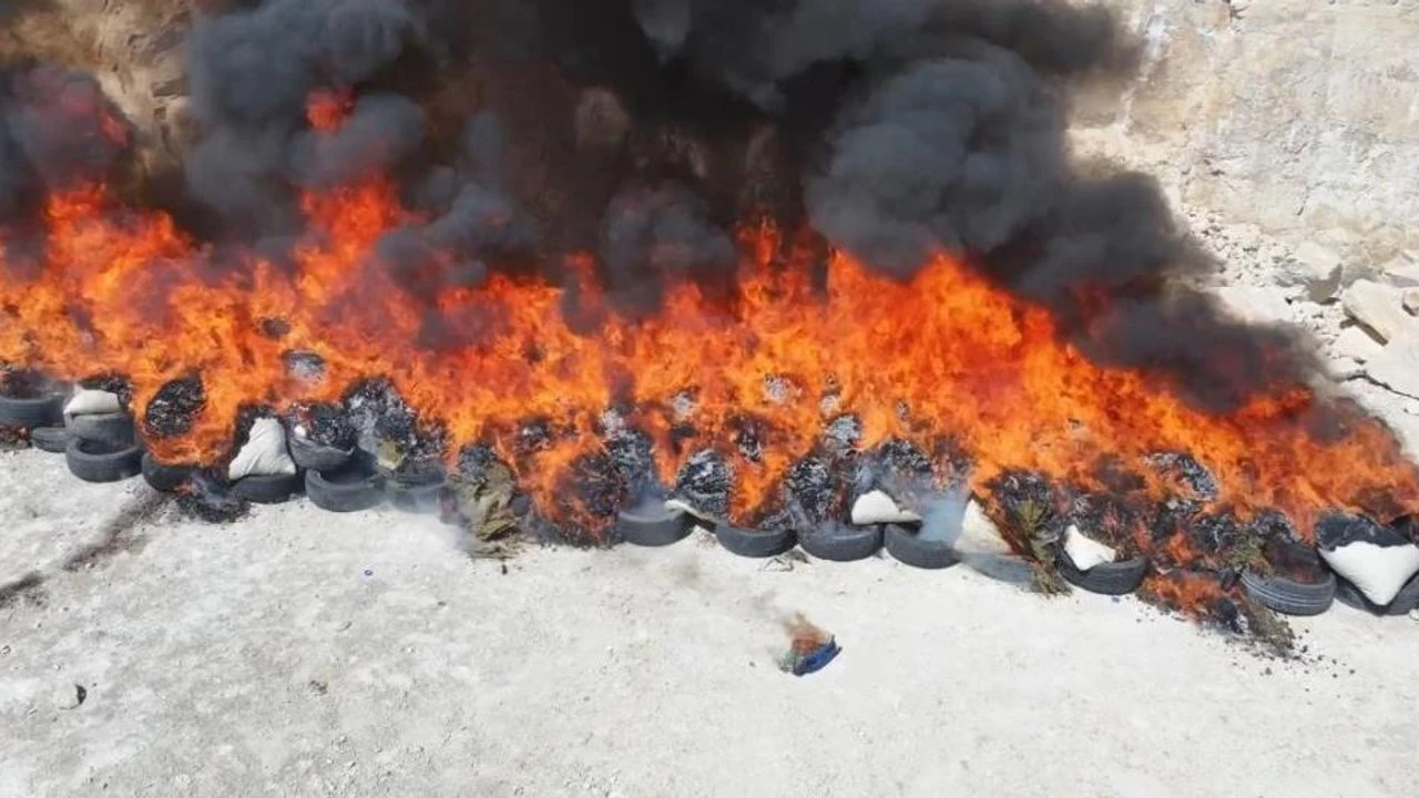 Batman’da 2 ton uyşturucu madde yakıldı!