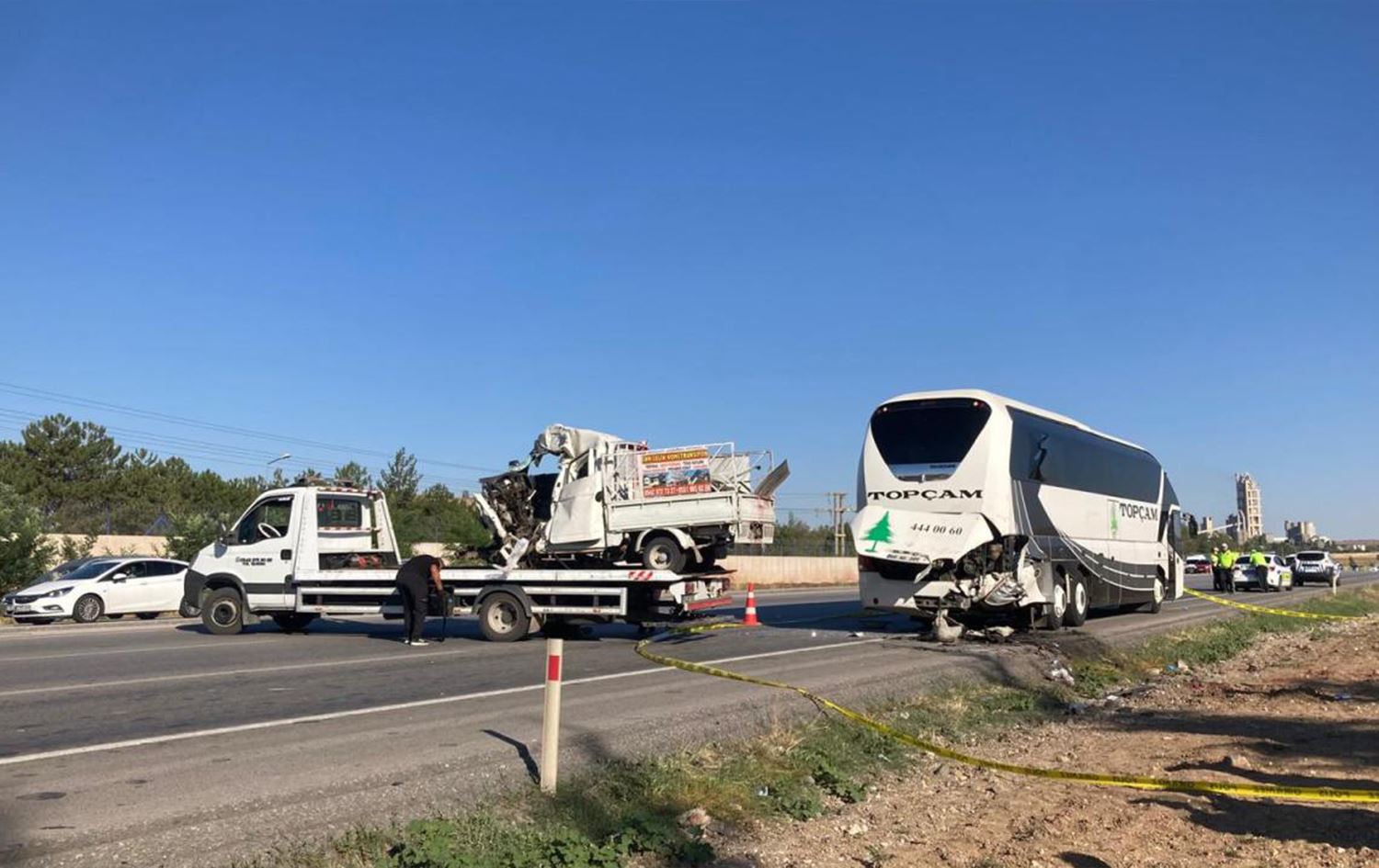 Elmadağ-Ankara yolunda kaza: 2 ölü, 1 ağır yaralı