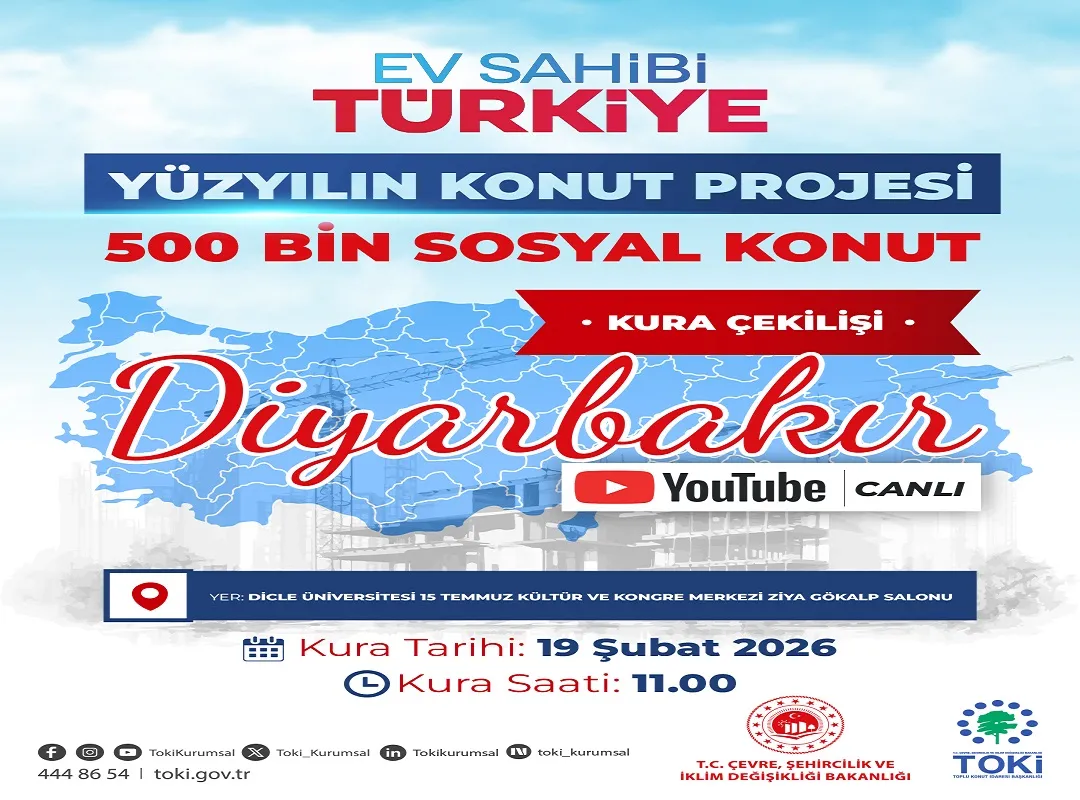 Yüzyılın Konut Projesi’nde Heyecan Dorukta: Diyarbakır İçin Kura Vakti!