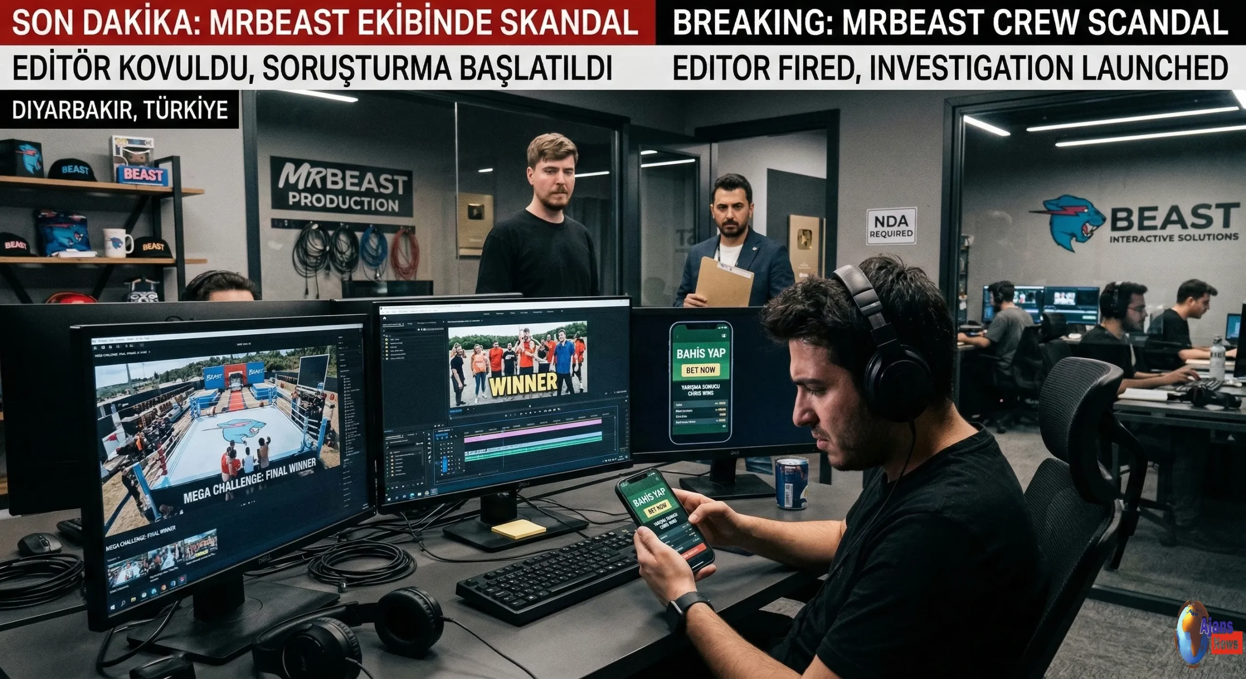MrBeast Ekibinde Büyük Skandal: Yarışma Sonuçlarıyla Bahis Oynayan Editör Kovuldu