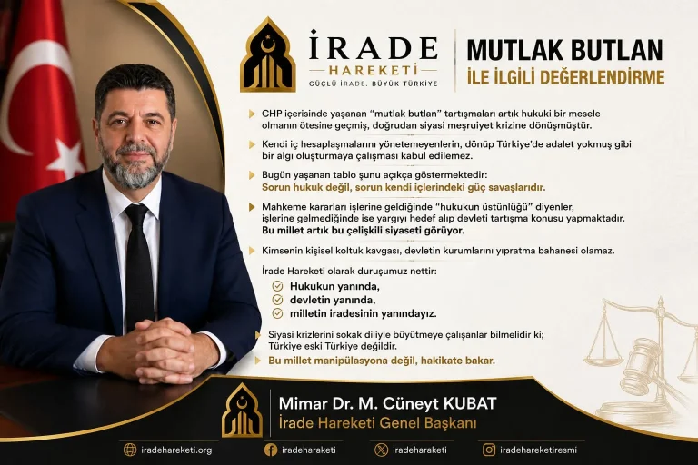 Siyasetin Gündeminde “Mutlak Butlan” Tartışması: İrade Hareketi’nden Sert Tepki