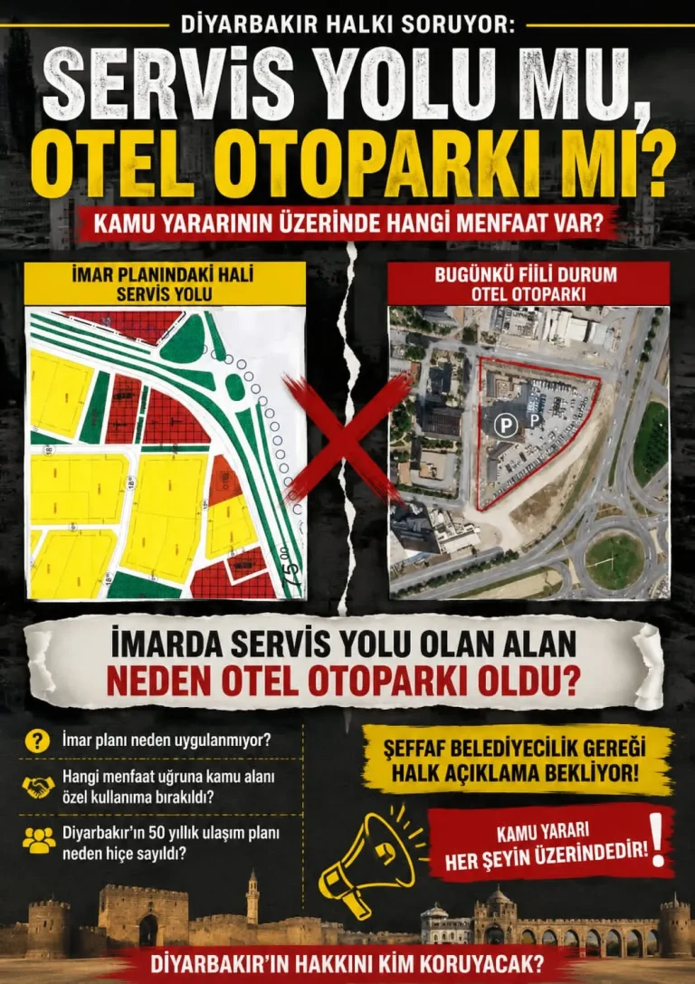 İmar Planındaki Servis Yolu Neden Otoparka Dönüştürüldü?”